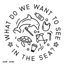 SALE! What do we want to see in the sea? - T-Shirt - groß/gerader Schnitt XS weiß (Auslaufmodell)