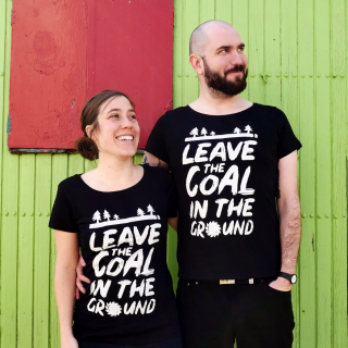 SALE! Leave the coal in the ground - T-Shirt - small/waisted cut (discontinued model)
