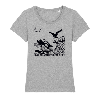 SALE! Until all are Free (Zaun) - T-Shirt - klein/taillierter Schnitt XS (Auslaufmodell)