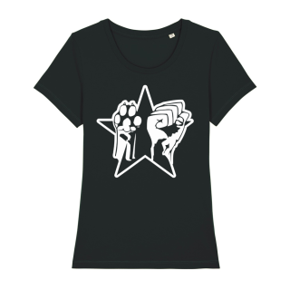 Paw Fist Star  - T-Shirt - small/waisted cut
