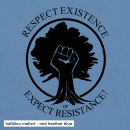 SALE! Respect Existence - T-Shirt - small/waisted cut L mid heather grey (discontinued model)