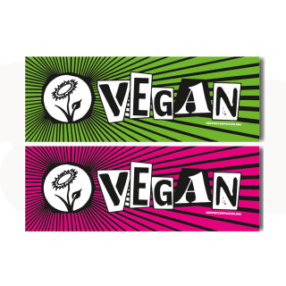 Vegan-Logo - Aufkleber grün