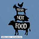 Friends not Food - T-Shirt - Kinder azurblau 110 - 116 cm