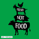 Friends not Food - T-Shirt - Kinder azurblau 110 - 116 cm