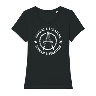 SALE! Human Liberation - Animal Liberation - T-Shirt - klein/taillierter Schnitt (Auslaufmodell)