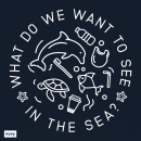SALE! What do we want to see in the sea? - T-Shirt - klein/taillierter Schnittt XS weiß (Auslaufmodell)