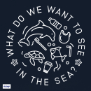 SALE! What do we want to see in the sea? - T-Shirt - klein/taillierter Schnitt S navy (Auslaufmodell)