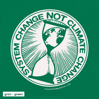 SALE! System Change Not Climate Change - Soli T-Shirt - small/waisted cut (discontinued model)