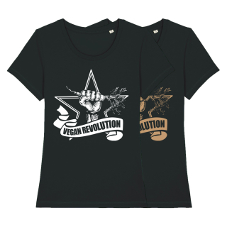 SALE! Vegan Revolution - T-Shirt - klein/taillierter Schnitt L bronze (Auslaufmodell)