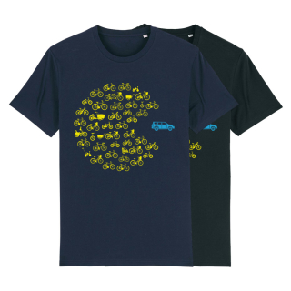 Pacbikes - T-Shirt - groß/gerader Schnitt 3XL navy
