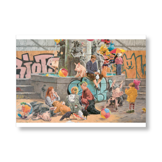 Postkarte Brunnen | Hartmut Kiewert