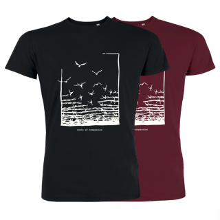 Freedom T-Shirt (white printing) - large/loose cut burgundy 3XL