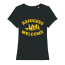 SALE! Refugees Welcome - Benefit T-shirt - small/waisted...