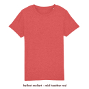 Basic - T-Shirt - Kinder rot meliert 122 - 128 cm