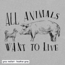 All animals want to live - T-Shirt - klein/taillierter Schnitt M hellblau meliert