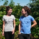 All animals want to live - T-Shirt - small/waisted cut M mid heather blue