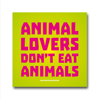 Animal Lovers Dont Eat Animals - Aufkleber