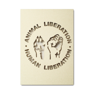 Sprühschablone Animal Liberation - Human Liberation
