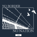 SALE! No border, no nation! - T-Shirt - small/waisted cut (discontinued model)