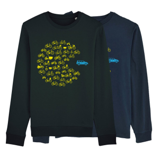 SALE! Pacbikes - Crew Neck Sweater - medium fit 3XL black (discontinued model)