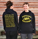 SALE! Refugees Welcome - Benefit Hooded Sweatshirt - medium fit (discontinued model)