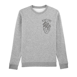 SALE! Herbivore Heart - Crew Neck Sweater - medium fit (discontinued model)