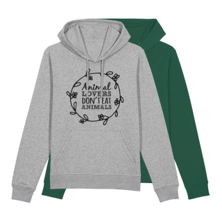 SALE! Animal Lovers Dont Eat Animals - Hoodie - medium fit (discontinued model)
