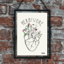 Kunstdruck "Herbivore Heart" 1: mehrfarbiger Druck auf Crush Corn-Papier