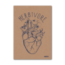Kunstdruck "Herbivore Heart" 1: mehrfarbiger Druck auf Crush Corn-Papier