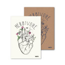 Kunstdruck "Herbivore Heart" 1: mehrfarbiger Druck auf Crush Corn-Papier