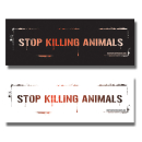 Stop killing animals (A6 lang) - Sticker (10x)