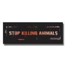 Stop killing animals (A6 lang) - Sticker (10x) weiß