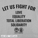 Fistheart (let us fight for) - T-Shirt - large/loose cut 