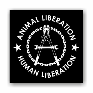 Human Liberation - Animal Liberation - Aufnäher auf robustem Bio Canvas