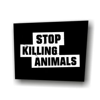 Stop Killing Animals - Patch on durable Bio Canvas