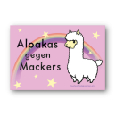 Alpakas gegen Mackers - Aufkleber