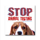 Stop animal testing (Hund) - Sticker (10x)