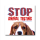 Stop animal testing (dog) - Sticker (10x)