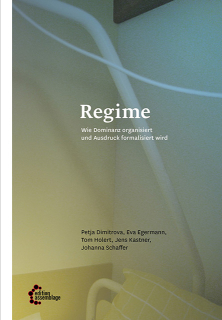 Regime - Wie Dominanz organisiert und Ausdruck formalisiert wird | Petja Dimitrova, Eva Egermann, Tom Holert, Jens Kastner, Johanna Schaffer