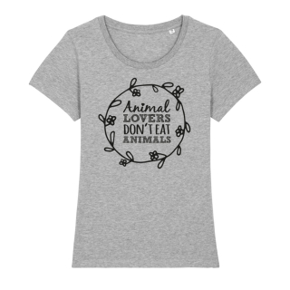 SALE! Animal Lovers Dont Eat Animals - T-Shirt - small/waisted cut (discontinued model)
