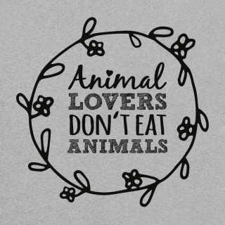 Animal Lovers Dont Eat Animals - T-Shirt - large/loose cut