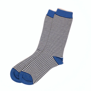 Basic - socks (blue-white with stripes) 35/38