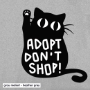SALE! Adopt Dont Shop (Cat) - Hoodie - medium fit (discontinued model)