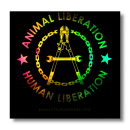 Animal Liberation - Human Liberation - Aufkleber (Hologramm)