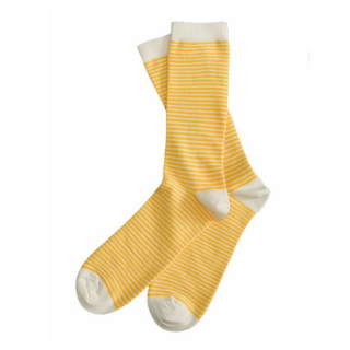 Basic - Socken (natur-gelb mit Streifen)