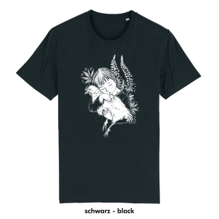 Chicken hug - T-Shirt - large/loose cut  M-black