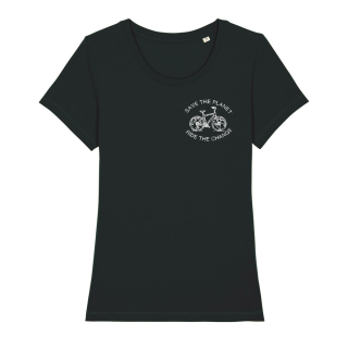 SALE! Save the planet_ride the change - T-Shirt - small/waisted cut (discontinued model)