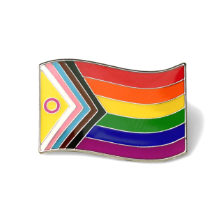 Regenbogenfahne (Intersex-Inclusive Progress Pride) - Anstecker